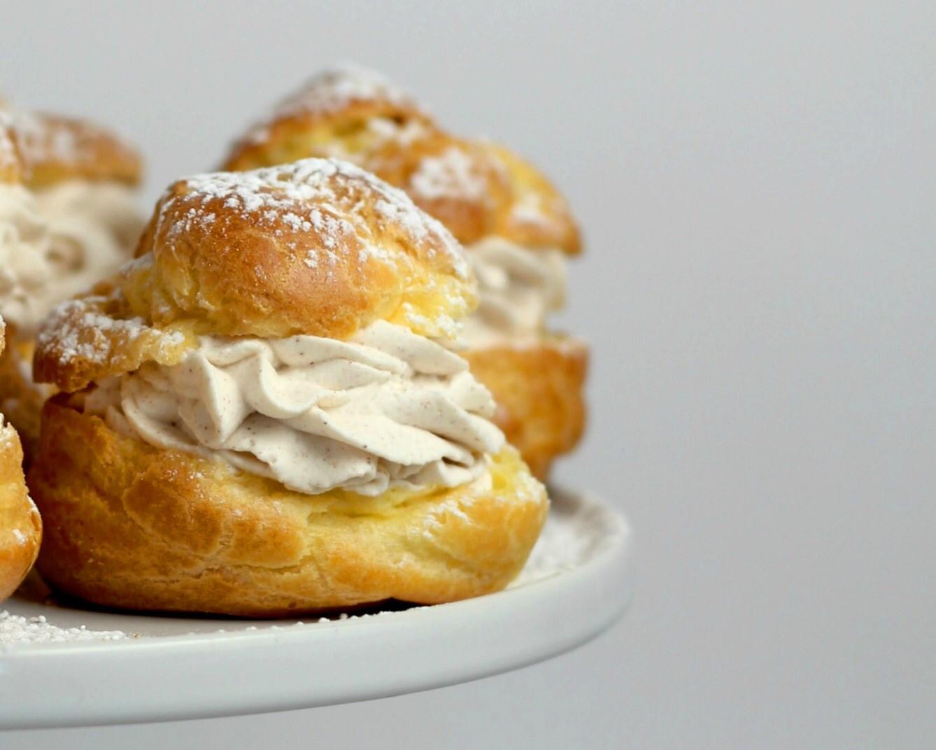 Pâte à Choux with Cinnamon-Vanilla Chantilly Cream