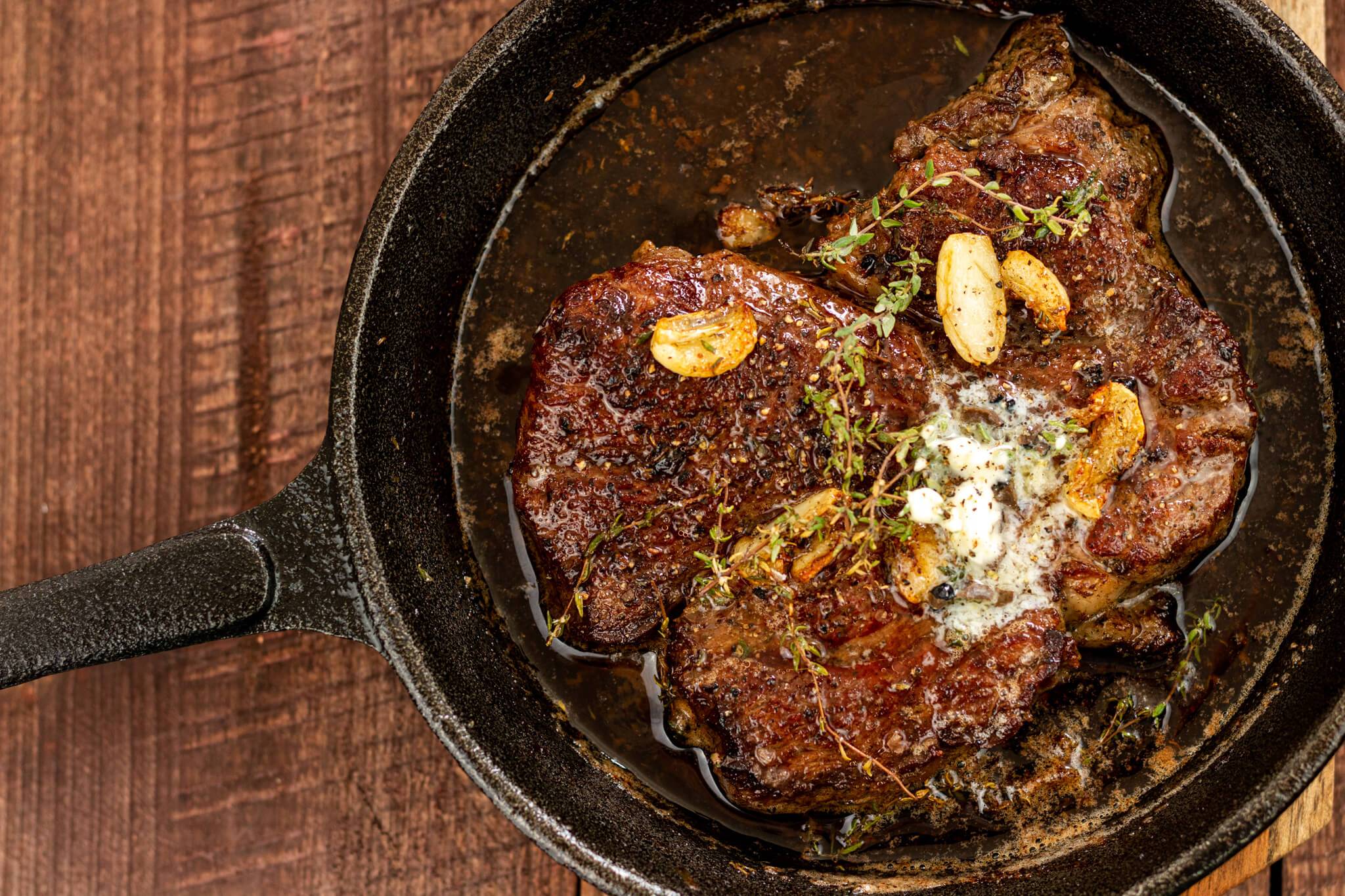 Ribeye Steak cooked in Truffle Butter