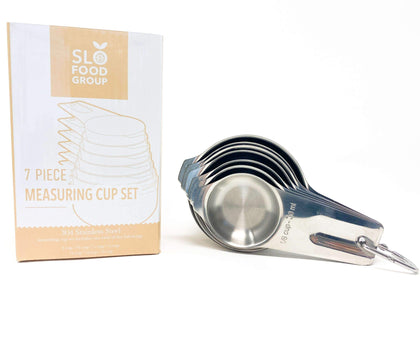 Measuring Cup Set - Seven Piece Stainless Steel Measuring Cups tools Slofoodgroup