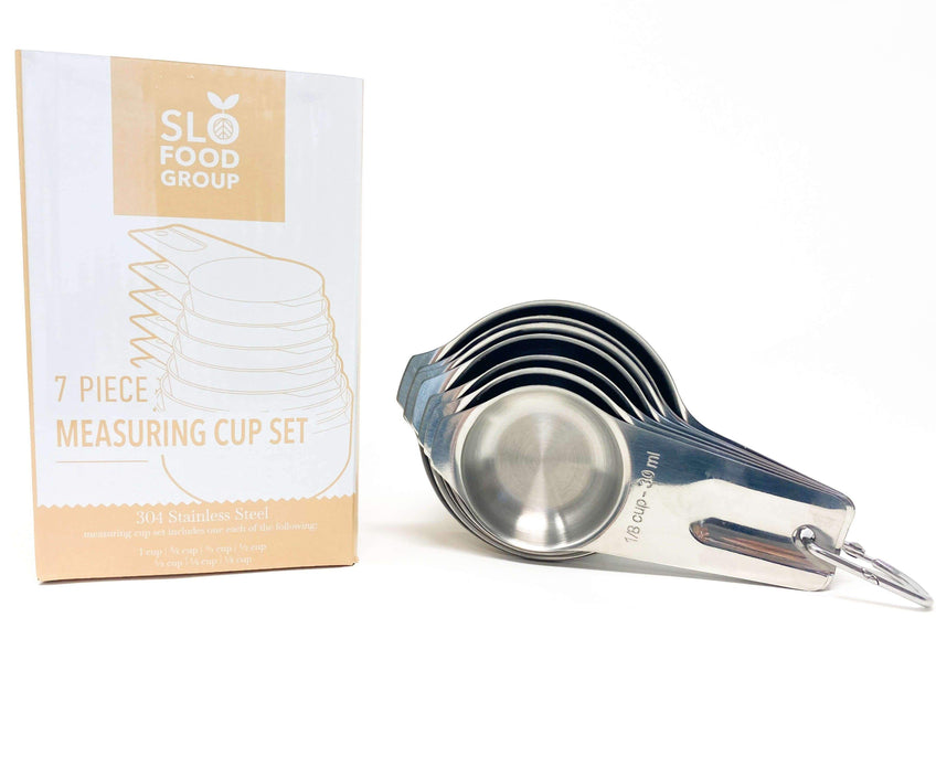 Measuring Cup Set - Seven Piece Stainless Steel Measuring Cups tools Slofoodgroup