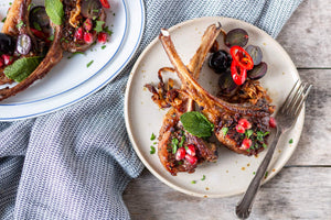 Grilled Lamb with Roasted Fennel and Spicy Grape Relish