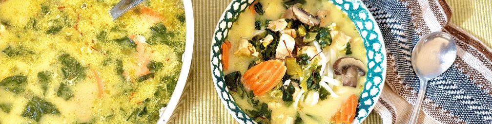 Gut Healing Coconut Chicken Soup with Lemongrass, Ginger, and Saffron
