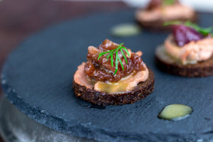 Liver Parfait with Spiced Red Wine Shallots and Orange Sauce