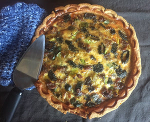 Morel Mushroom, Leek, and Italian Sausage Quiche