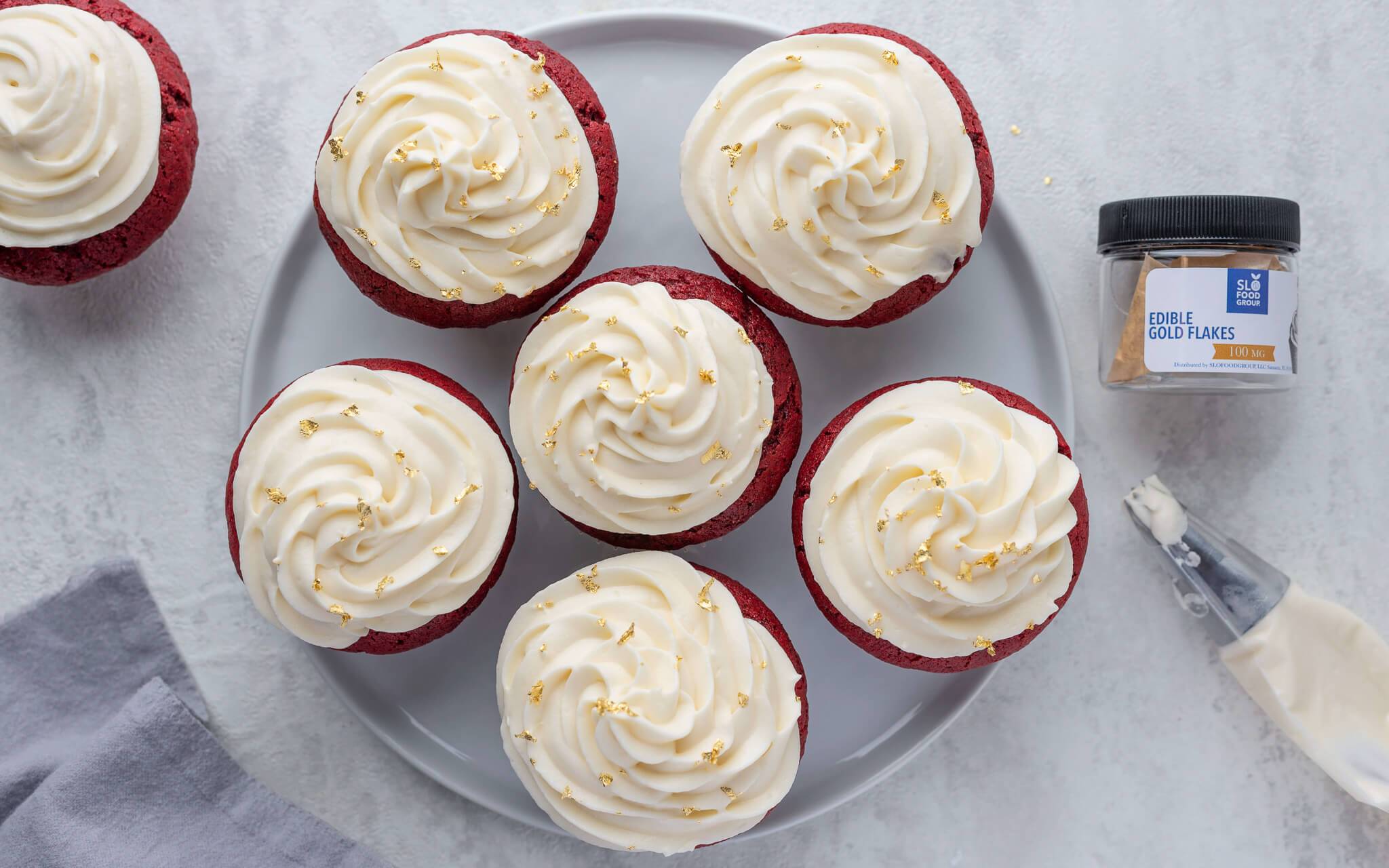 Red Velvet Cupcakes with Vanilla Bean Cream Cheese Frosting