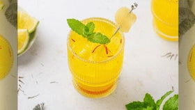 Saffron Mocktail with Ginger, Lime, and Honey