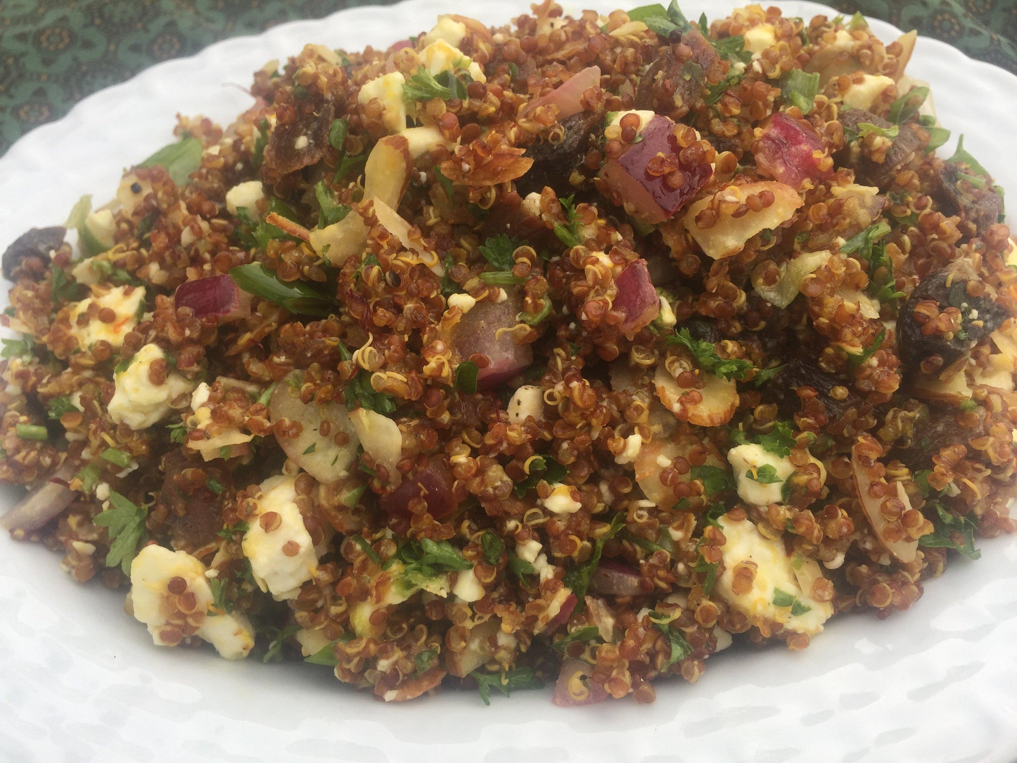 Saffron Quinoa with Dried Apricots and Almonds