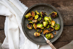 Sautéed Cacio e Pepe Brussels Sprouts