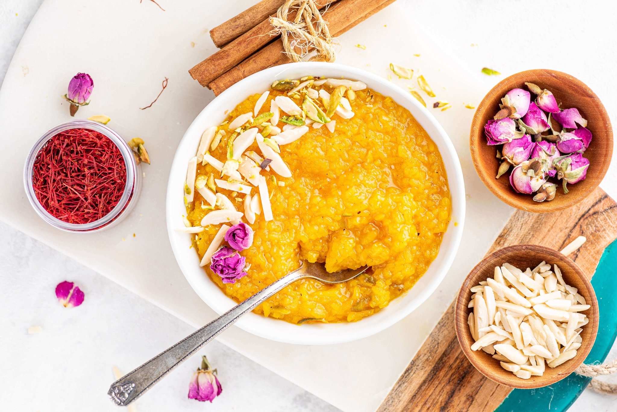 Sholeh Zard, A Creamy Saffron Persian Rice Pudding