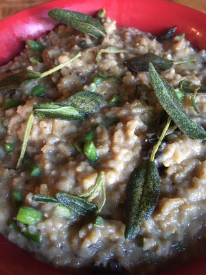 Spring Risotto with Morel Mushrooms and Wild Asparagus