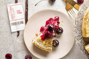 Vanille de Tahiti and Mascarpone Cheesecake with Summer Cherries