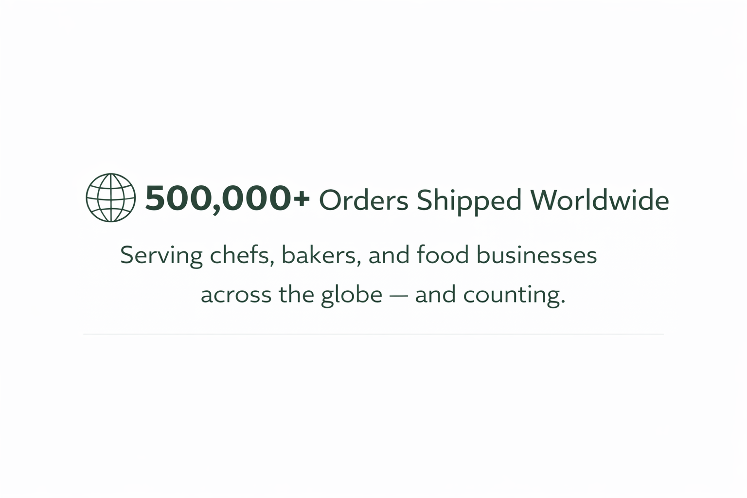 500000 orders shipped worldwide and counts icon