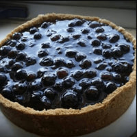 blueberry cheesecake baked with tahitian vanilla 