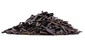 vanilla beans that have been cut into smaller pieces for making vanilla extract in a large pile displayed so users can see product
