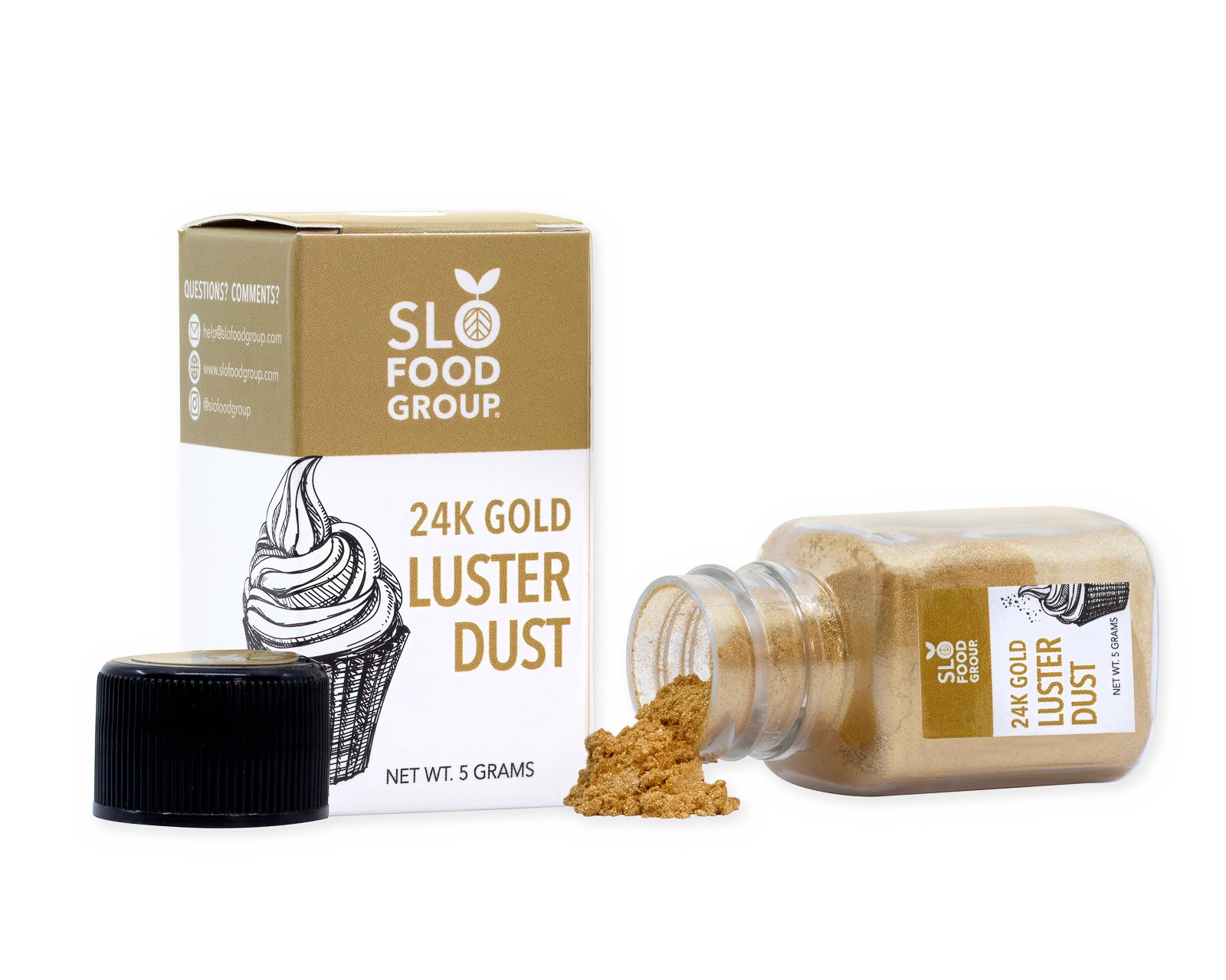 GARYOB Gold Luster Dust Poussière comestible pour gâteau Doré 7 g