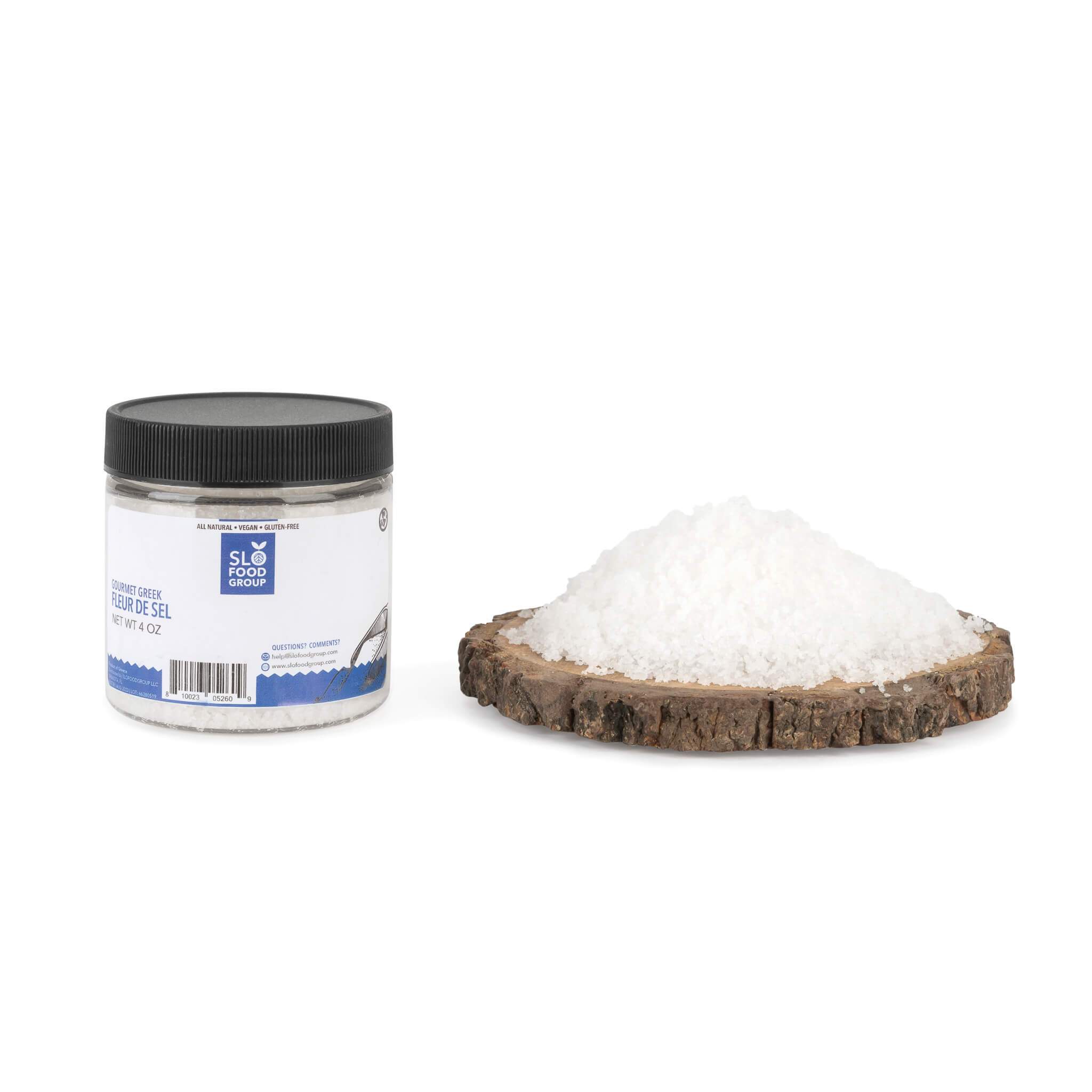 Slofoodgroup Salt Flakes, Large Flake Sea Salt from Greece, Finishing Salt, Cooking Salt and More (4 oz)