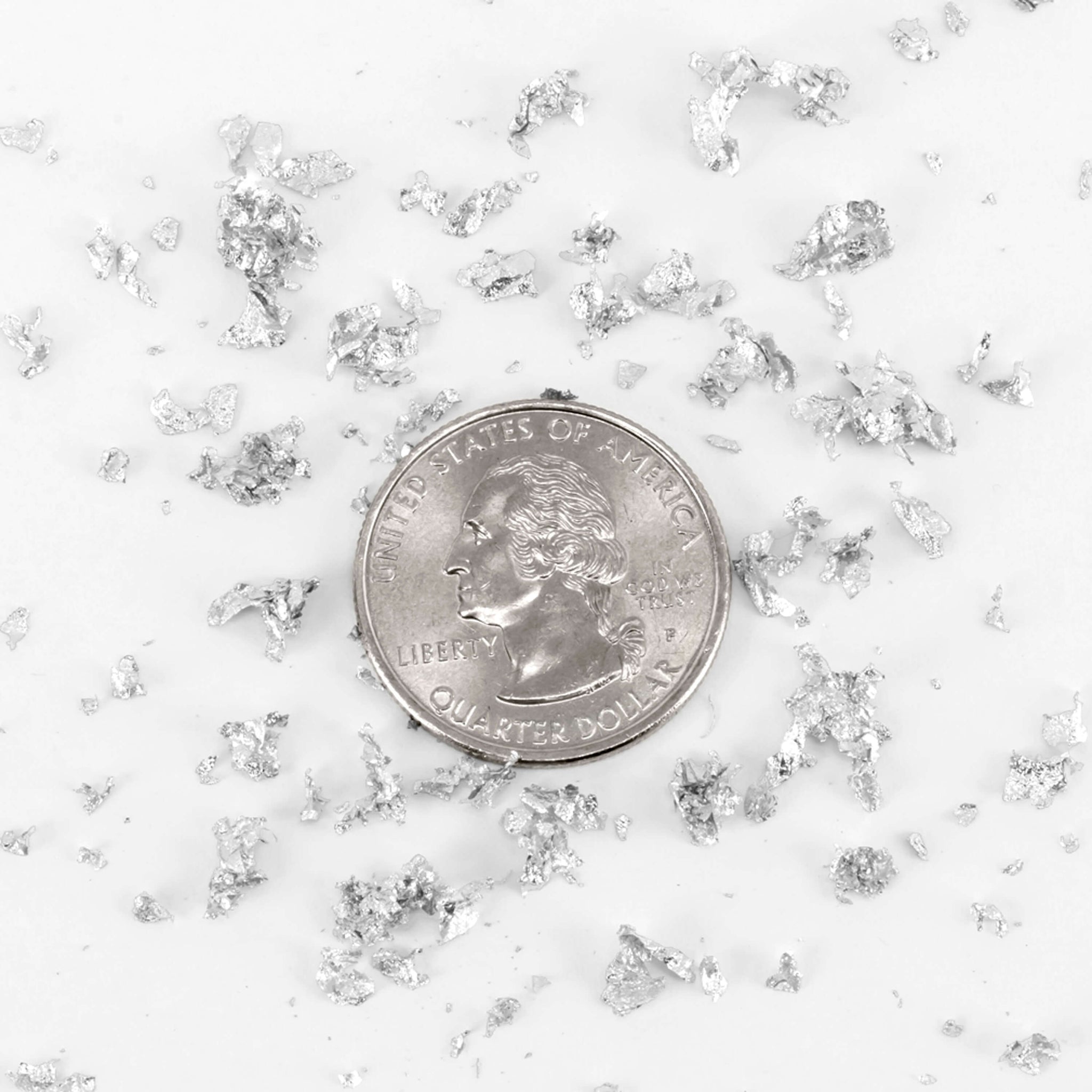 Silver Flakes, Food Grade Edible Silver Flakes for Decoration and Garnish Metal leaf Slofoodgroup 