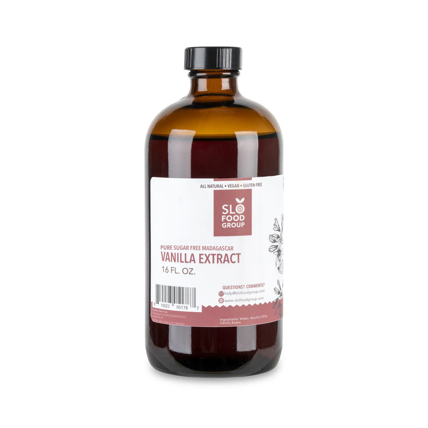 Vanilla Extract Sugar- Free Pure Madagascar Bourbon Vanilla vanilla products Slofoodgroup 16 fl.oz. 